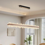 Nordic Linear Brushed Stainless Steel Pendant Light