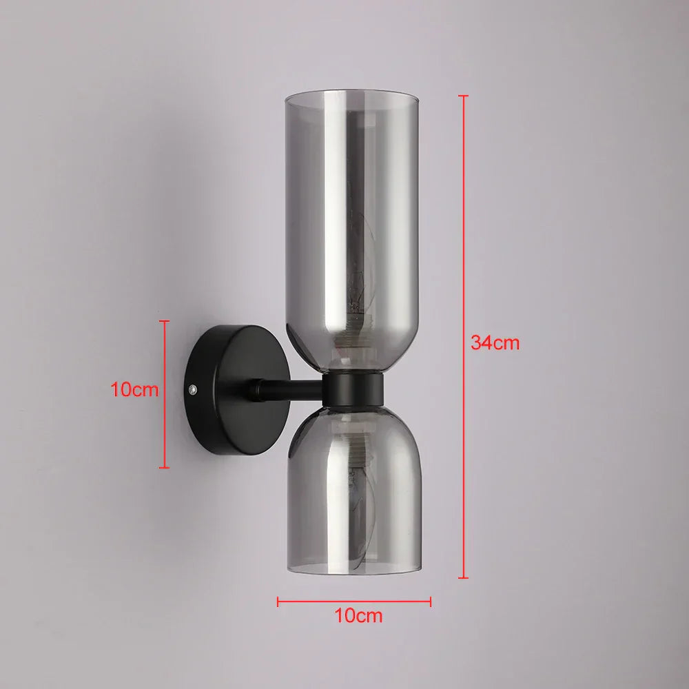 DecorBites™ Glass Shade Wall Lamp: Modern Minimalist Art Lighting for Bedroom, Corridor, Staircase