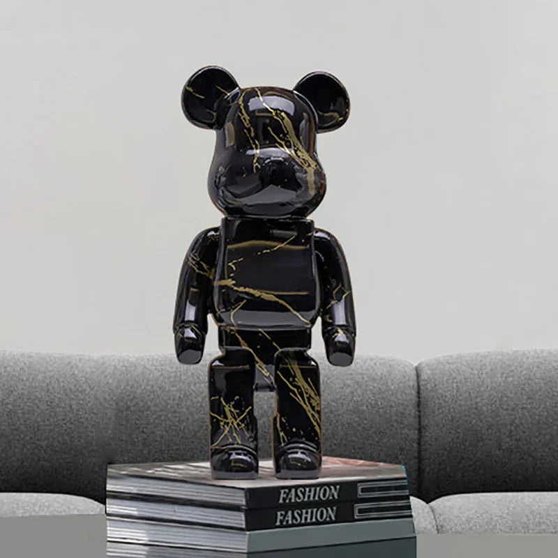 DecorBites™ Graffiti Bear 27cm Figurine | Modern Home Decor Statue & Money Jar