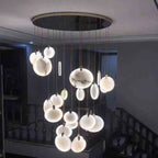 Nordic Marble Pendant Light With Polished Copper Finish