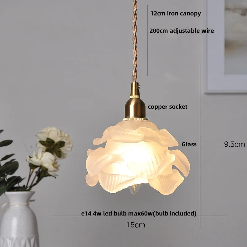 DecorBites™ Amber Glass LED Pendant Light - Nordic Modern Balcony Foyer Coffee Wall Lamp
