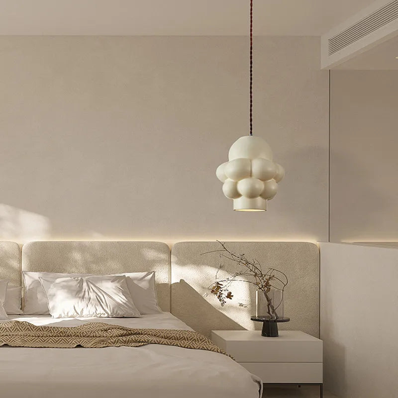 DecorBites™ Creamy Wind LED Chandelier: Nordic Wabi Sabi Dining Room Lighting for Home Decor