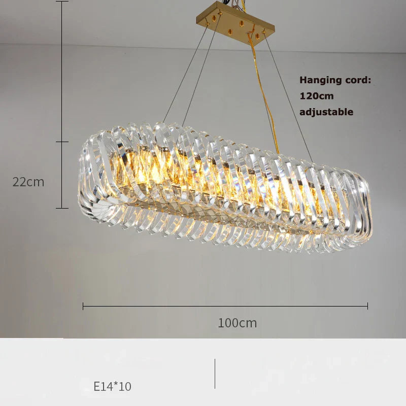 ثريا DecorBites™ الذهبية LED - صيحة جديدة لغرفة المعيشة لعام 2025