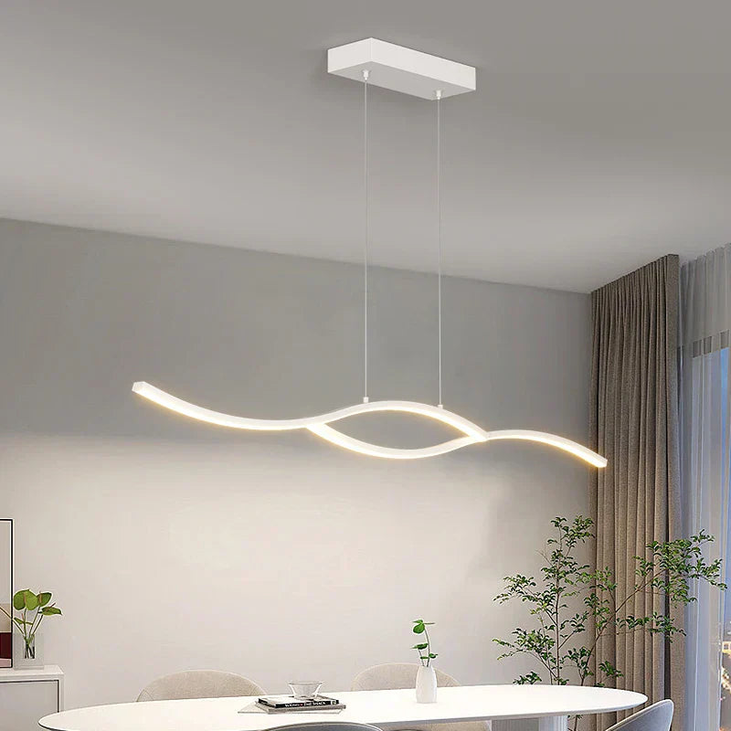 DecorBites™ ثريا معلقة LED: شريط إضاءة نورديك حديث لغرفة الطعام والمطبخ والمكتب وغرفة القهوة