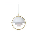 Danish Iron And Glass Pendant Light in Gold or Chrome