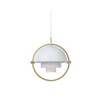 Danish Iron And Glass Pendant Light in Gold or Chrome