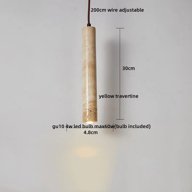 DecorBites™ LED Yellow Travertine Hanging Lamp for Home Decor and Lighting Fixtures