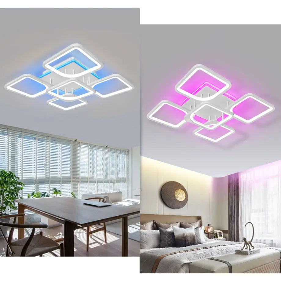 ثريا سقف LED من DecorBites™ بإضاءة قابلة للتعتيم لديكور المنزل