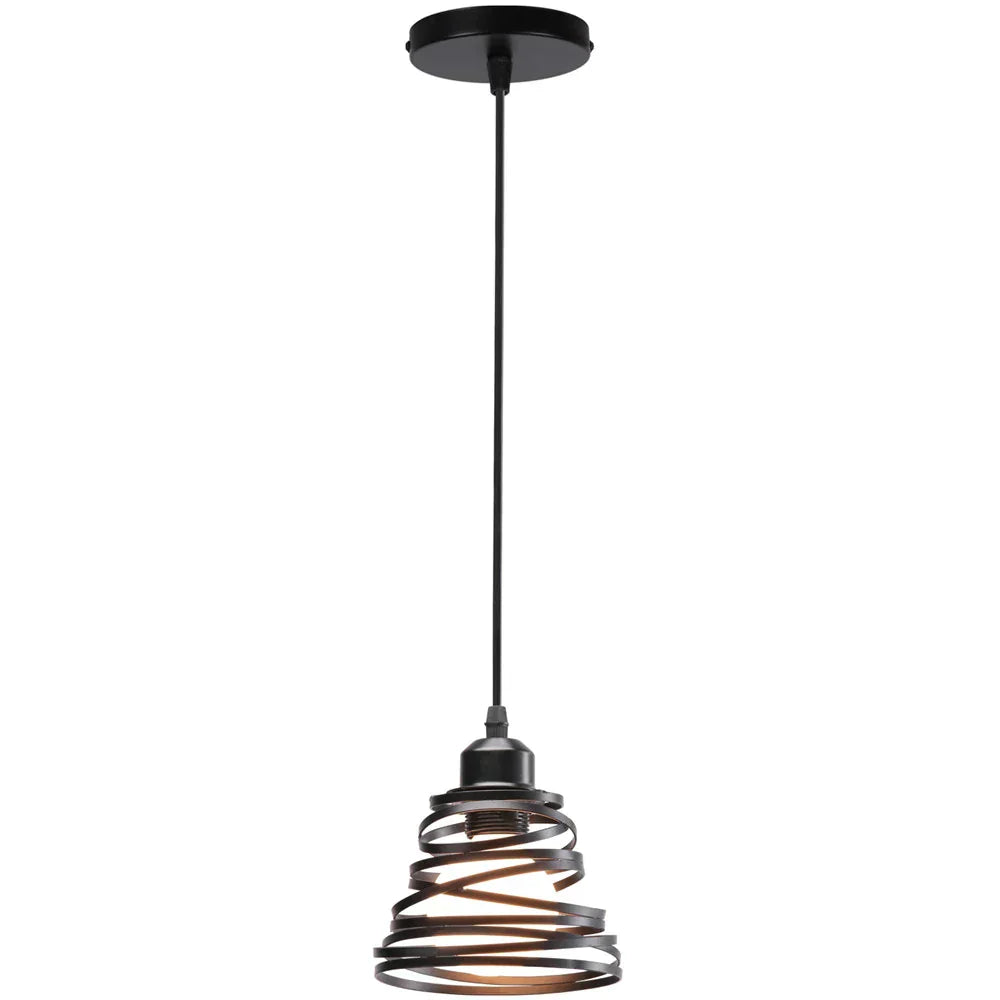 مصباح سقف متدلي DecorBites™ Iron Cage Ring Chandelier للمطبخ وغرفة المعيشة
