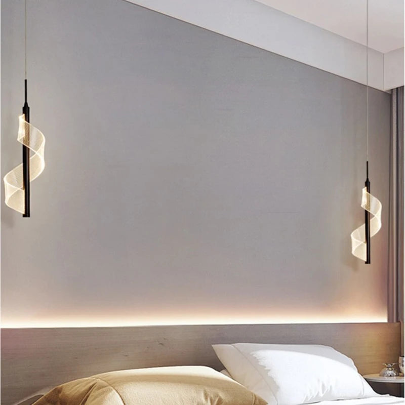 Modern Gold Pendant Light With Acrylic Shade