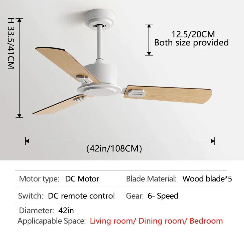 DecorBites™ 56" Industrial Style Black Ceiling Fan with Remote Control for Indoor Rooms