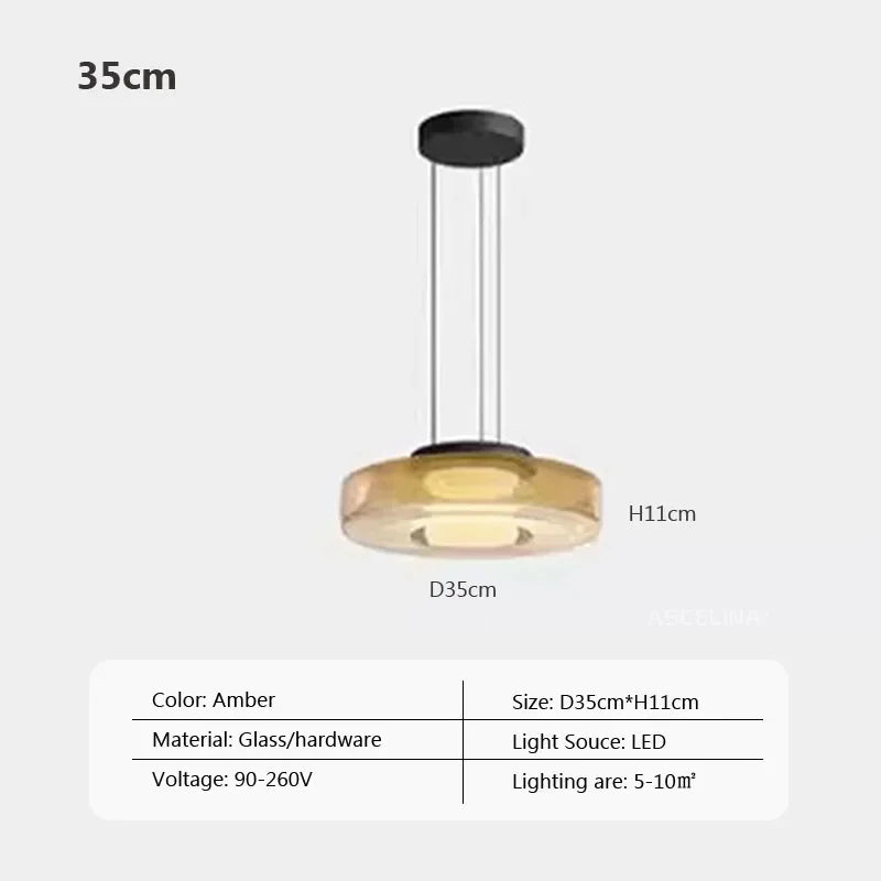 Nordic Glass Pendant Light in Green or Gray