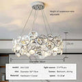 DecorBites™ Crystal LED Chandelier: Modern Nordic Style Luxury Pendant Light for Living, Bedroom, Dining Room
