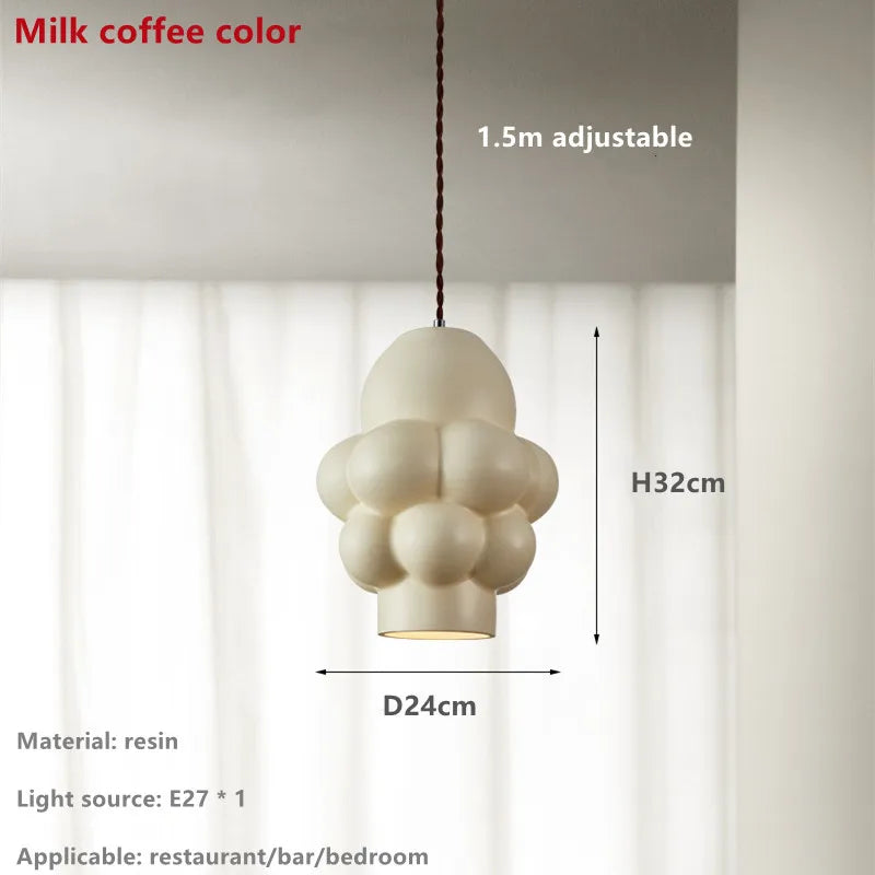 DecorBites™ Creamy Wind LED Chandelier: Nordic Wabi Sabi Style for Dining Room, Bedroom, & Bar