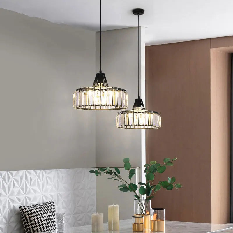مصباح تعليق كريستالي من DecorBites™ للمطبخ وغرفة الطعام والمقهى والبار