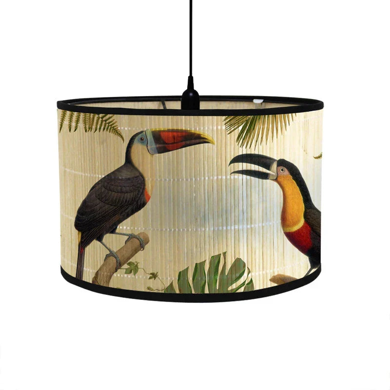 DecorBites™ Bamboo Pendant Light: Retro Chandelier for Home Cafe Bar Decor