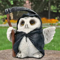 منحوتات ديكور بايتس™ Gothic Owl Reaper تماثيل جرائم قوطية لتزيين المنزل في الهالوين