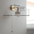 DecorBites™ Clear Glass LED Wall Lights with Pull Chain Switch.