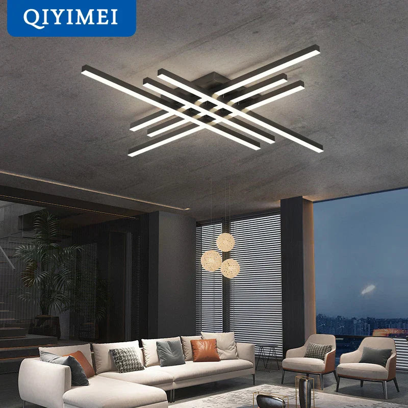 ثريات DecorBites™ الذهبية والسوداء المصنوعة من الأكريليك مع إضاءة LED: إضاءة داخلية أنيقة لغرفة النوم وغرفة الطعام وغرفة المعيشة