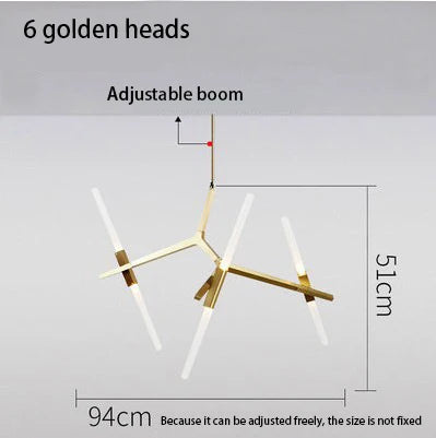 ثريا ديكور بايتس™ LED: قلادة سقف حديثة باللونين الذهبي والأسود للمطبخ وغرفة الطعام وغرفة المعيشة وغرفة النوم