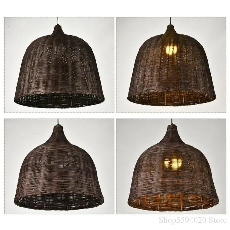Southeast Asia Bamboo Rattan Woven Pendant Light