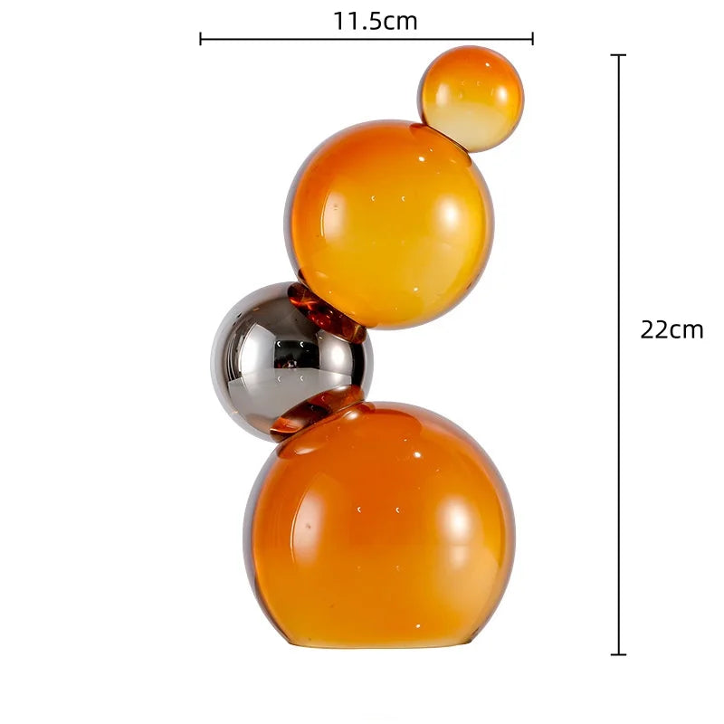 DecorBites™ Crystal Bubble Decor Spheres Spliced Glass Ball Figurines Home Decor Accessories