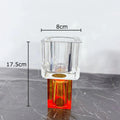 DecorBites™ Geometric Square Glass Vase Artificial Flowers Modern Floral Arrangement