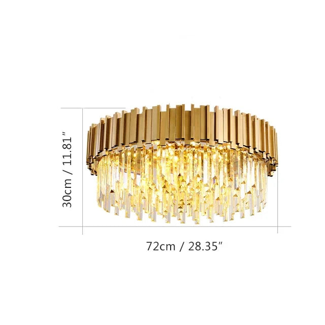 ثريات كريستال ذهبية وسوداء من DecorBites™ بإضاءة LED للسكن الفاخر والضيافة