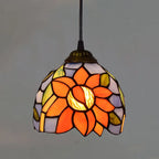 Mediterranean Mosaic Stained Glass Pendant Light