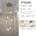 Modern Spiral Staircase Crystal Globe Pendant Chandelier