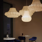 Japanese Wabi-Sabi White Silk Knitted Pendant Light