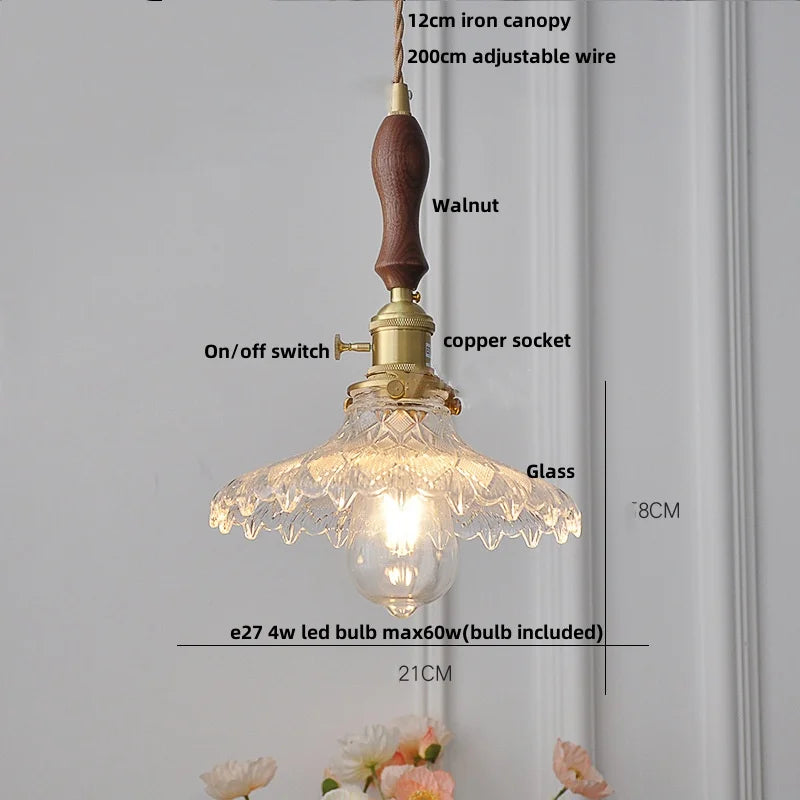 DecorBites™ Adjustable LED Pendant Lights Ash Wood White Ceramic Modern Hanging Lamp