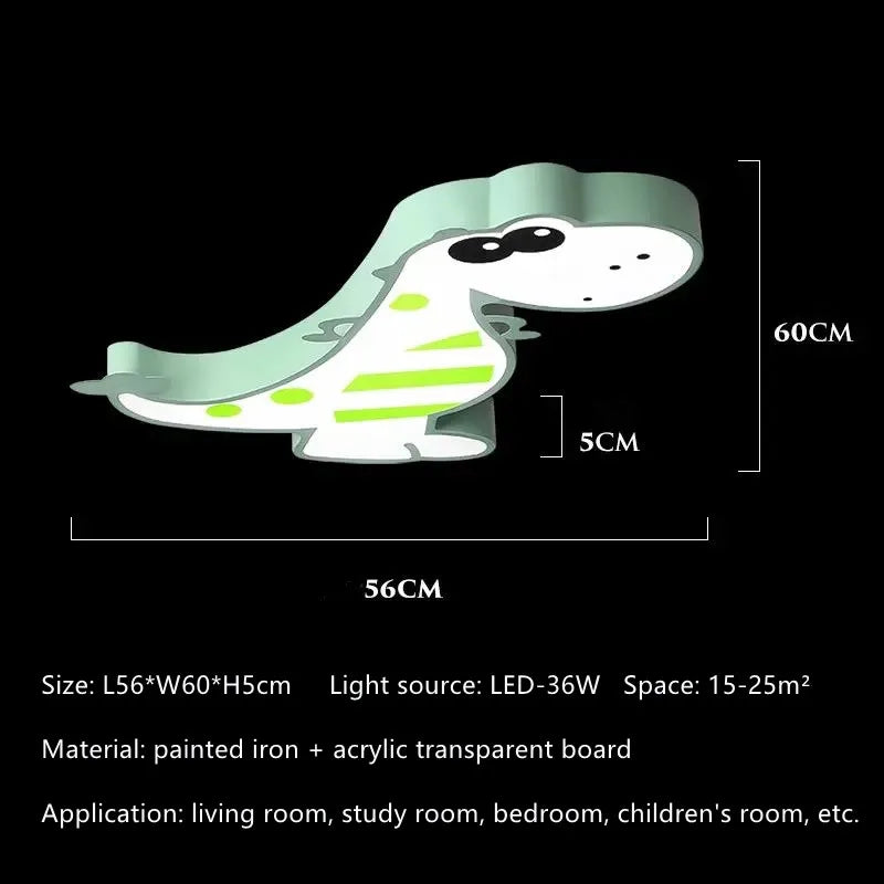 DecorBites™ Dino LED Ceiling Lamp for Children's Room: Simple Modern Design, Intelligent Control