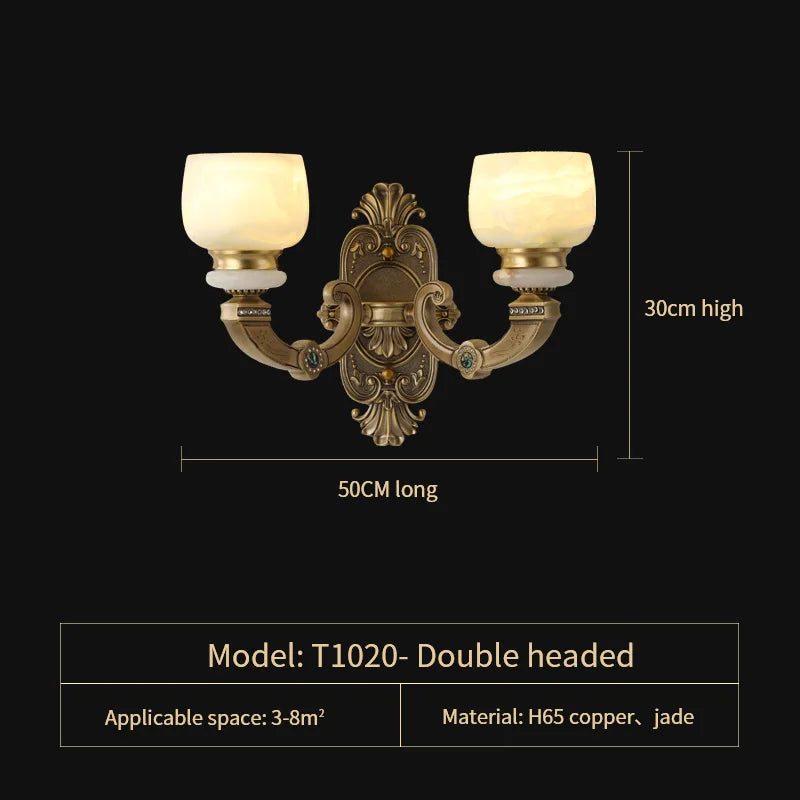 DecorBites™ All Copper Jade Chinese Chandelier: Modern & Simple Living Room Lighting