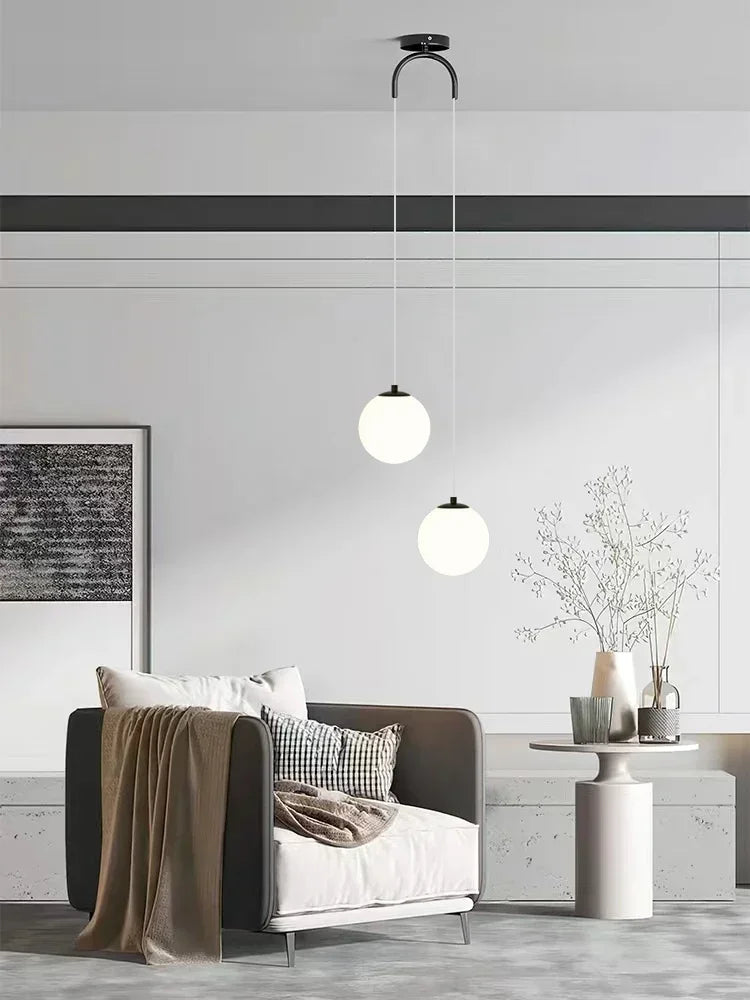 DecorBites™ Glass Ball LED Pendant Chandelier for Dining and Bedroom