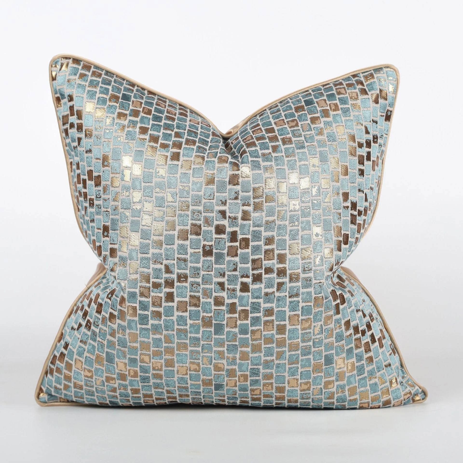 DecorBites™ Jacquard High-end Cushion Cover 45x45cm Black Gold Decorative Pillowcase