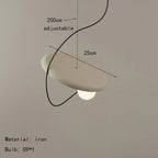 Magnetic Attraction White Metal Pendant Light