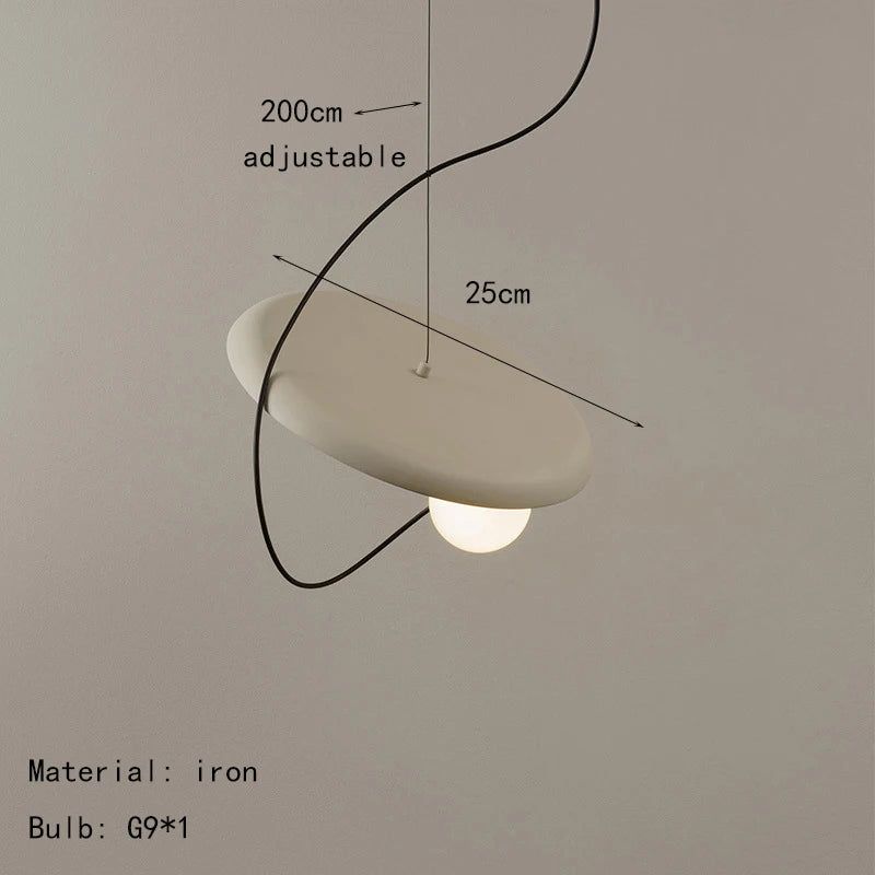 Magnetic Attraction White Metal Pendant Light