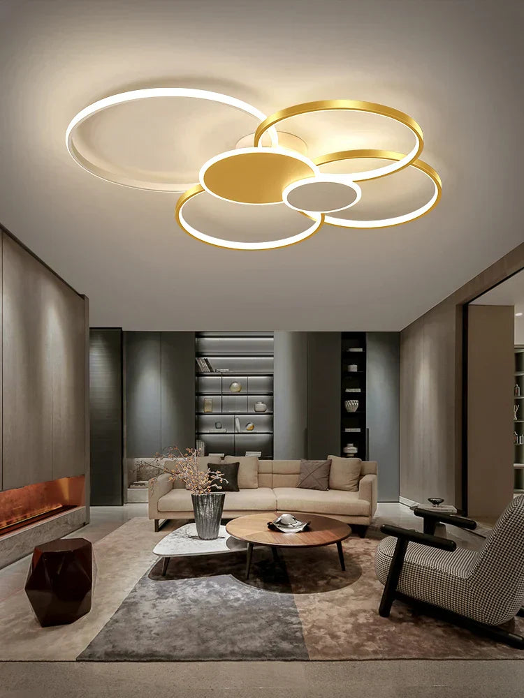DecorBites™ Acrylic Chandelier Light Modern Minimalist Ceiling Lamp for Living Dining Bedroom
