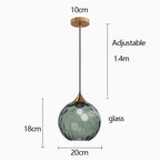 Nordic Ripple Glass Longline Pendant Light
