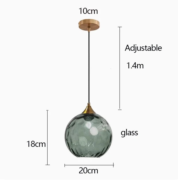 Nordic Ripple Glass Longline Pendant Light