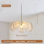 Wabi-Sabi White Fabric Flower Pendant Light