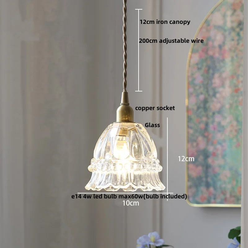 DecorBites™ Amber Glass Ball LED Pendant Light, Modern Nordic Hanging Lamp for Home Decor
