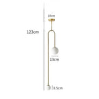 Nordic Glass Globe Pendant Light in Gold or Black