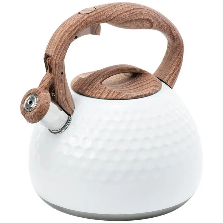 DecorBites™ 3L Stainless Steel Whistle Boiling Kettle | Hammer Pattern Sound Kettle for Gas and Induction Cookers