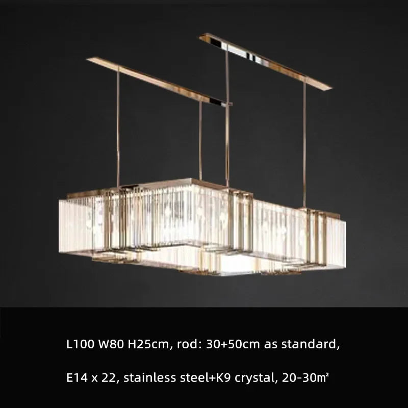 نجفة كريستال LED فاخرة E14 من DecorBites™: إضاءة أنيقة لغرفة الطعام