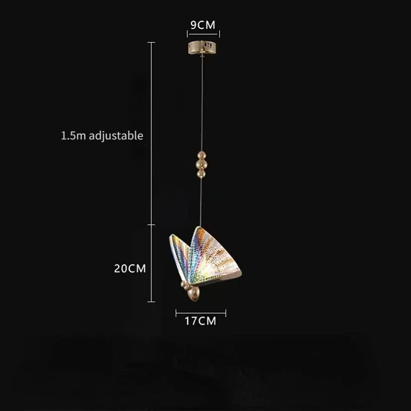 DecorBites™ Crystal Butterfly Pendant Lamp for Bedroom and Kitchen Lighting