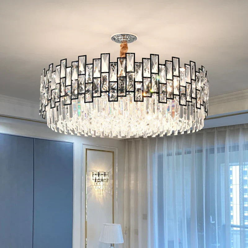 DecorBites™ Crystal Chandelier: Postmodern Light Luxury for Living Room, Bedroom, Kitchen.