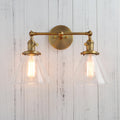 DecorBites™ Funnel Glass Wall Sconce Light Fixture for Bedroom and Loft Decor