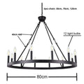 DecorBites™ Black Metal LED Pendant Chandelier for Living Room and Stairs
